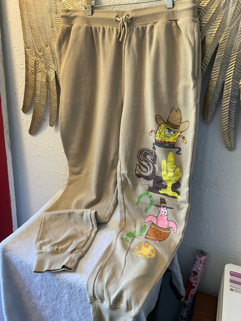 Nickelodeon Spongebob sweatpants size XL cowboy